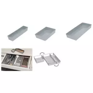 Drawer organizer keeeper pepe B 150 x D 380 x H 50 mm, plastic insert for utensils and small items