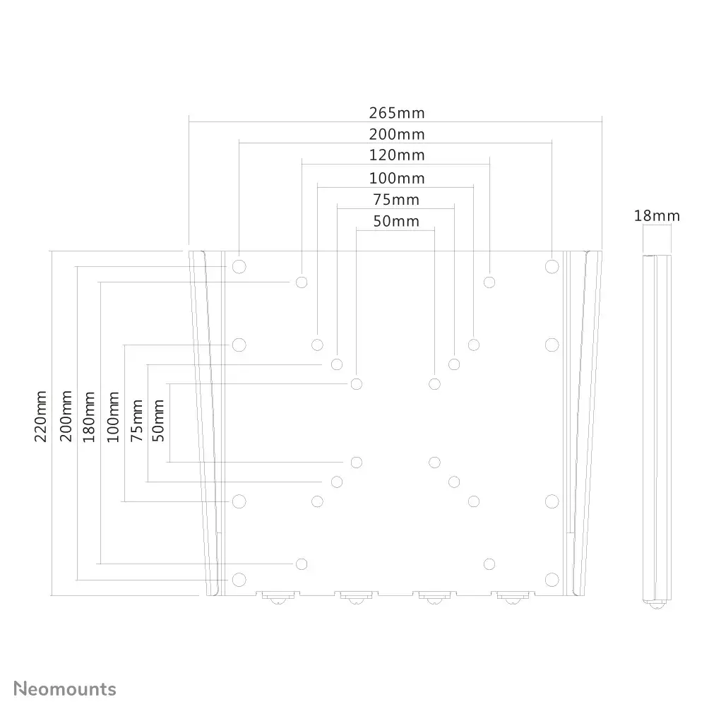 TV sienas stiprinājums Neomounts FPMA-W110 Photo 3