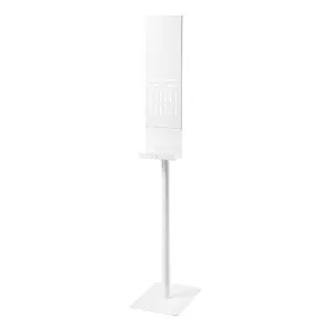 Hand sanitizer stand Deltaco DELO-0610 metal white 1606 mm
