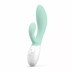 Вибратор-«кролик» Lelo Ina 3, силикон/ABS, длина 200 мм, вес 0,15 кг, зелёный