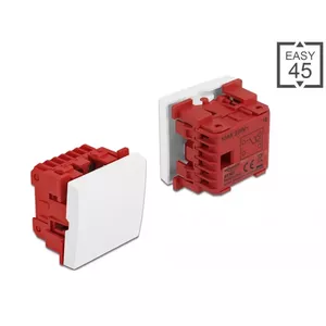 Pushbutton switch DELOCK Easy 45 1P White, 250 V AC, 10 A, 45×45×37 mm