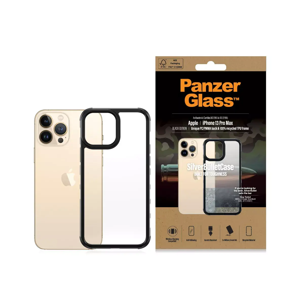 Vāks PanzerGlass SilverBullet ClearCase iPhone 13 Pro Max Photo 3