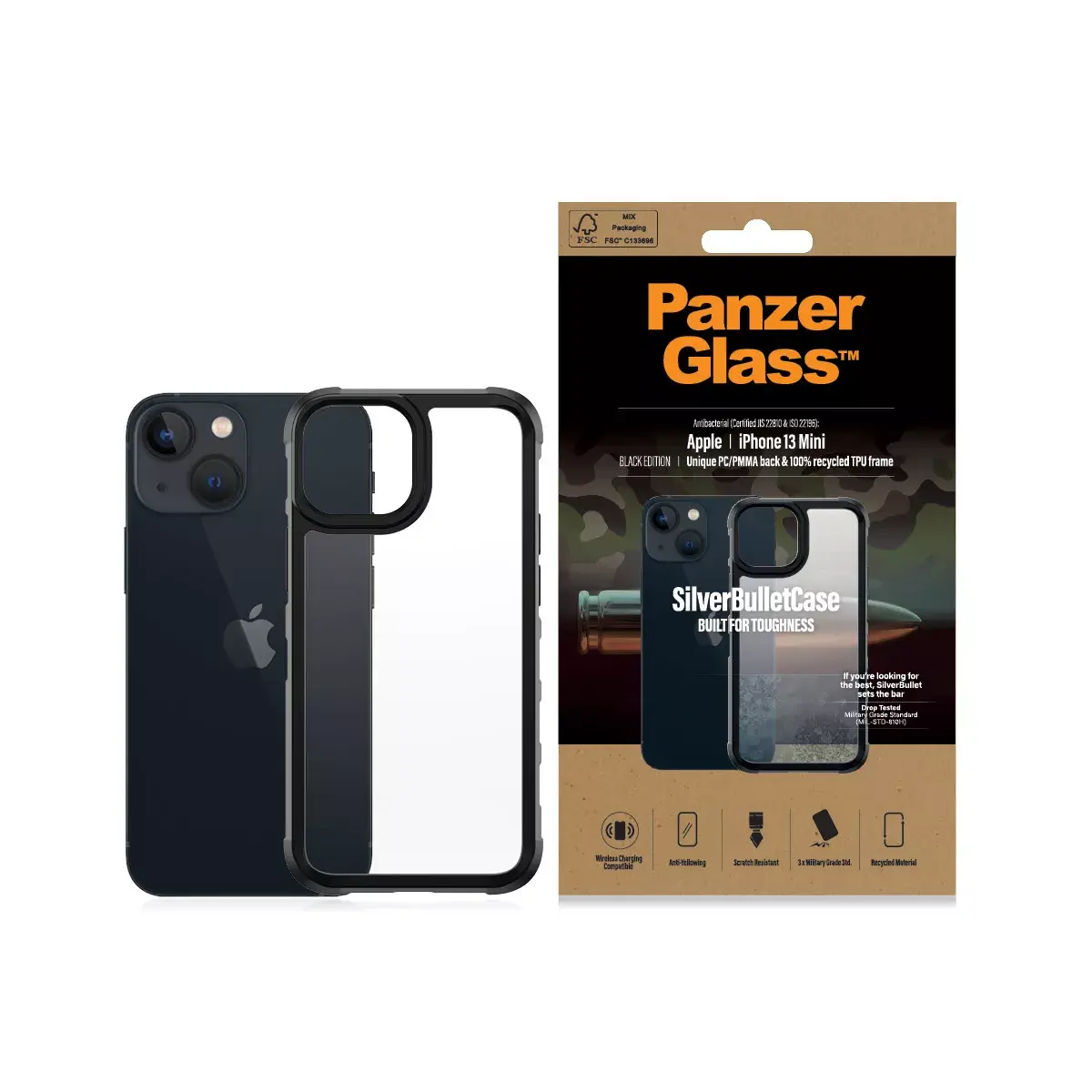 Чехол PanzerGlass SilverBullet ClearCase iPhone 13 Mini Photo 3