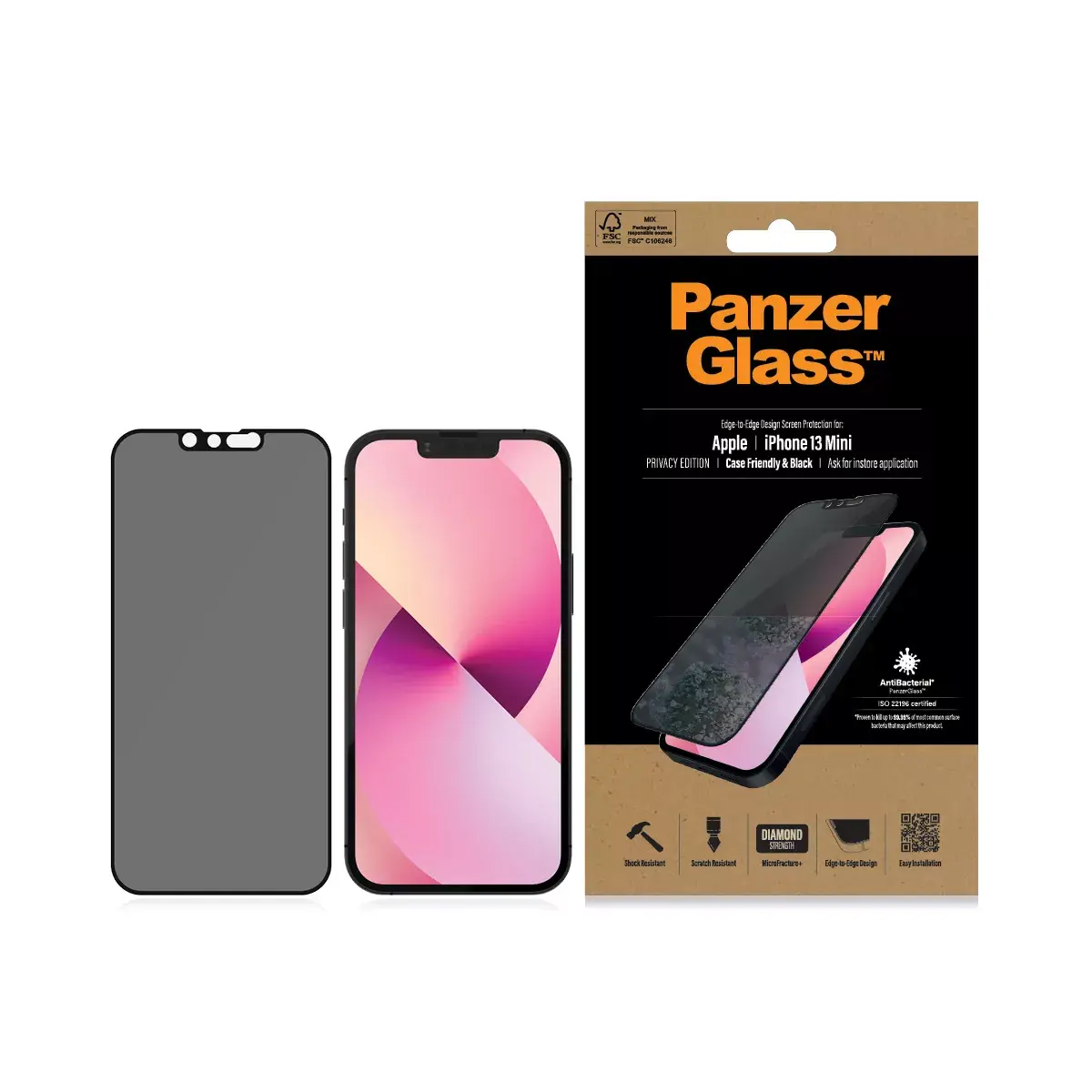 Privātuma ekrāna aizsargstikls PanzerGlass Apple iPhone 13 Mini Photo 3