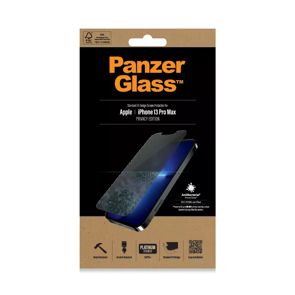 Защитное стекло PanzerGlass Privacy для Apple iPhone 13 Pro Max Photo 2