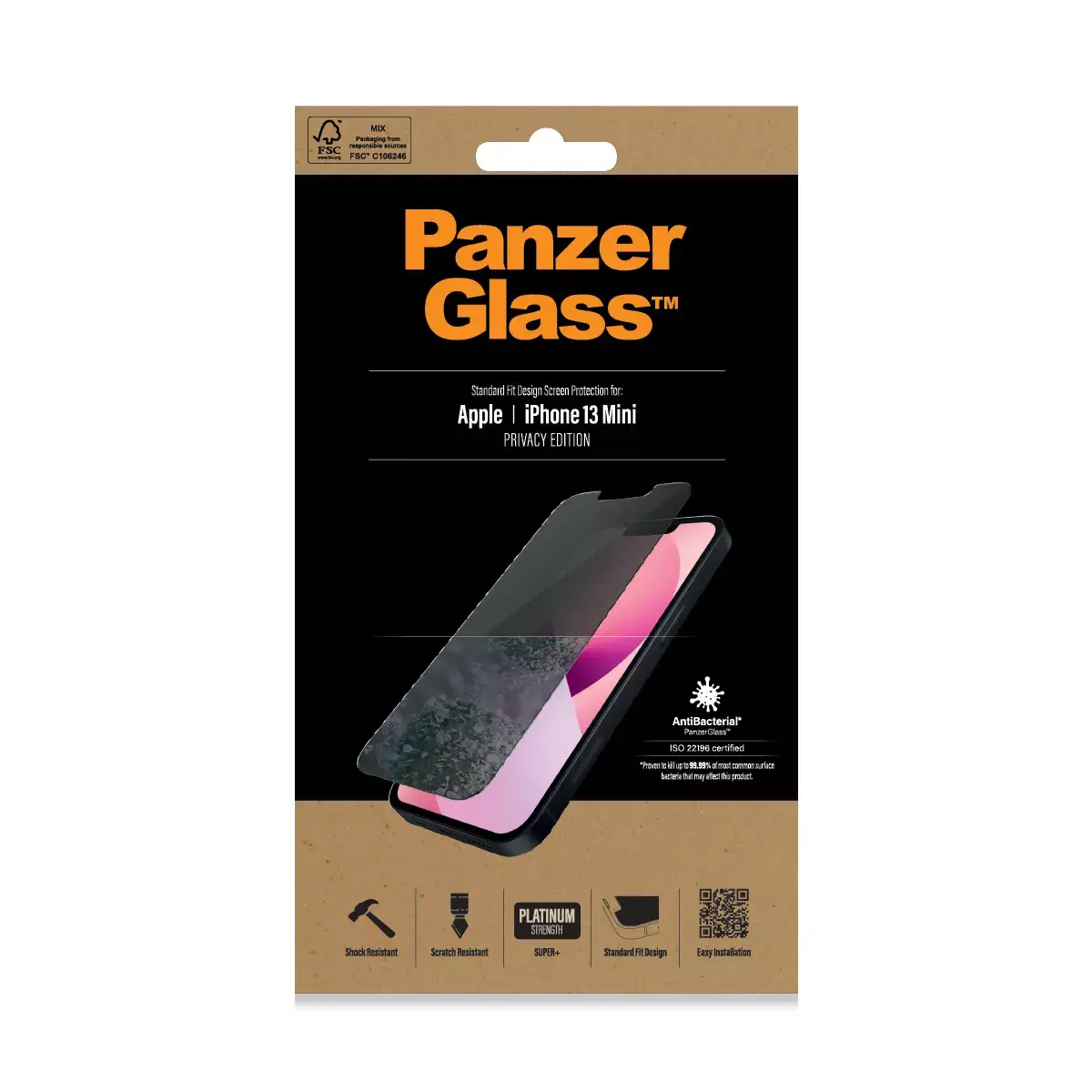 Privātuma ekrāna aizsargstikls PanzerGlass Apple iPhone 13 Mini Photo 2