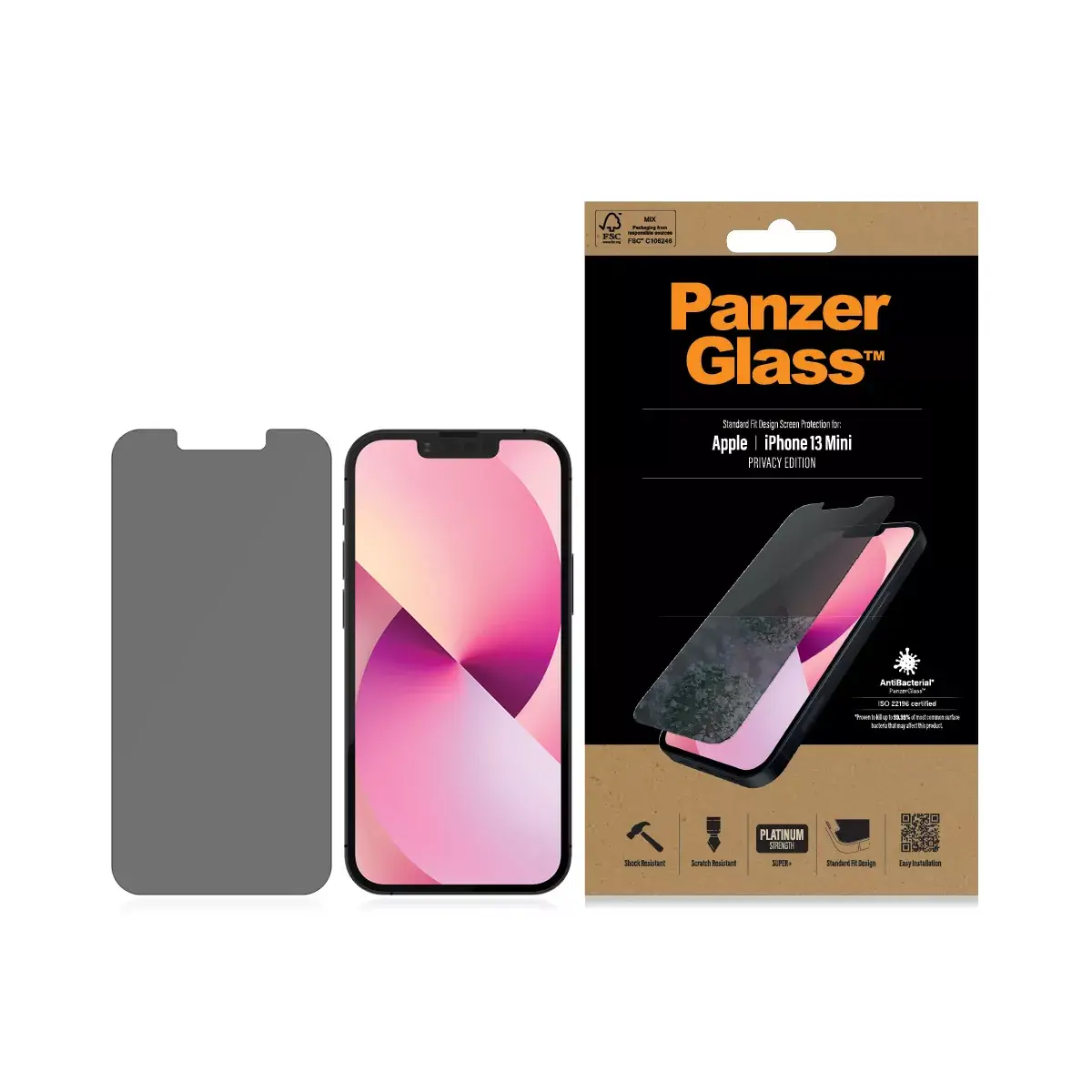 Privātuma ekrāna aizsargstikls PanzerGlass Apple iPhone 13 Mini Photo 3