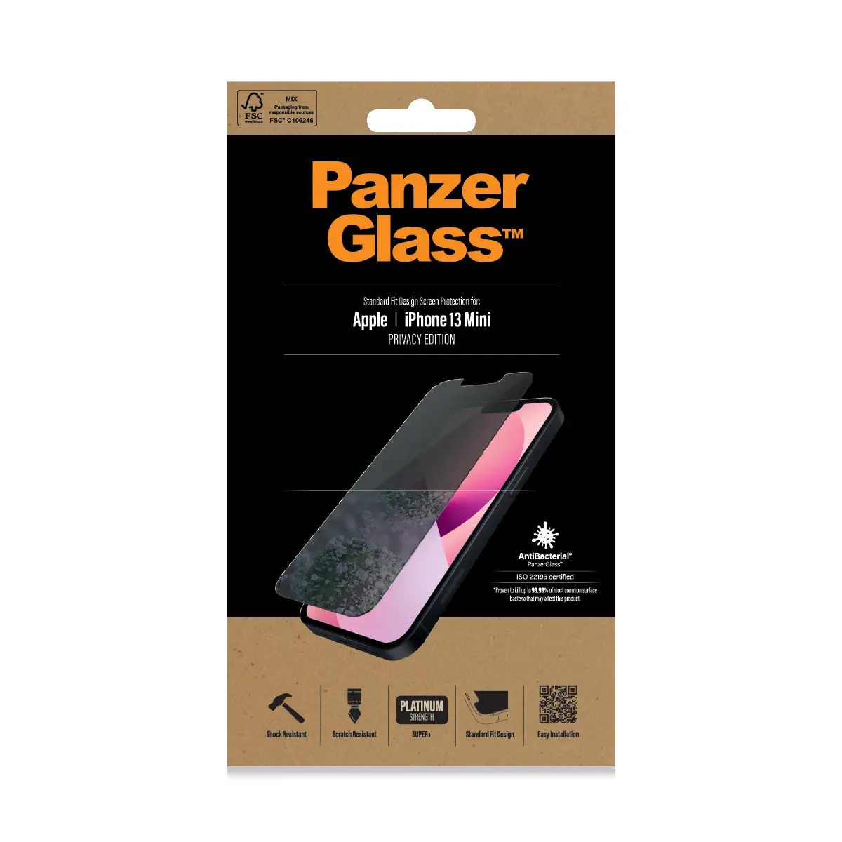 Защитное стекло PanzerGlass Privacy для iPhone 13 Mini Photo 2