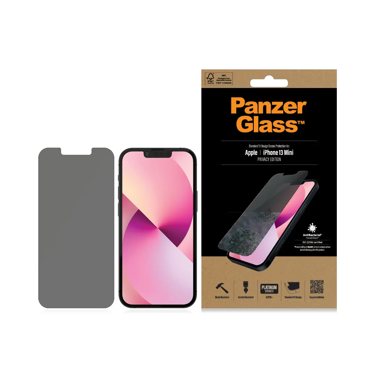 Защитное стекло PanzerGlass Privacy для iPhone 13 Mini Photo 3