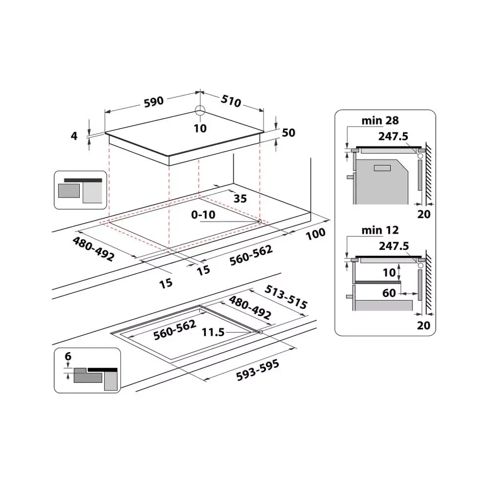 Iebūvējamā indukcijas plīts virsma Whirlpool WL B4560 NE/W Photo 11