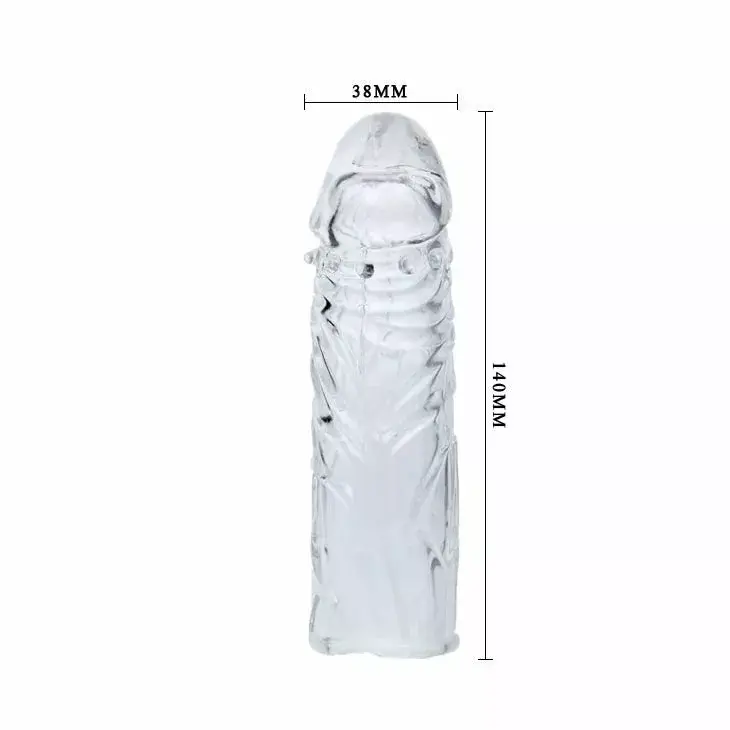 Насадка на пенис BAILE TRANSPARENT SILICONE PENIS COVER Photo 6