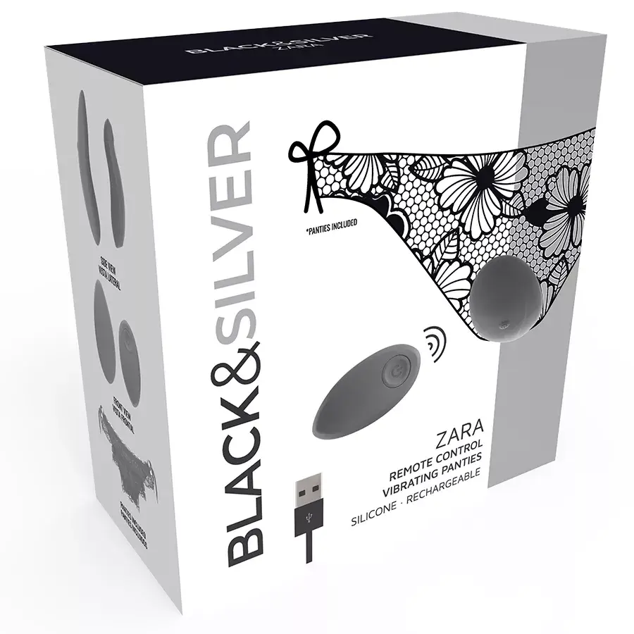 Vibrējošas biksītes black&silver ZARA ar tālvadību Photo 6