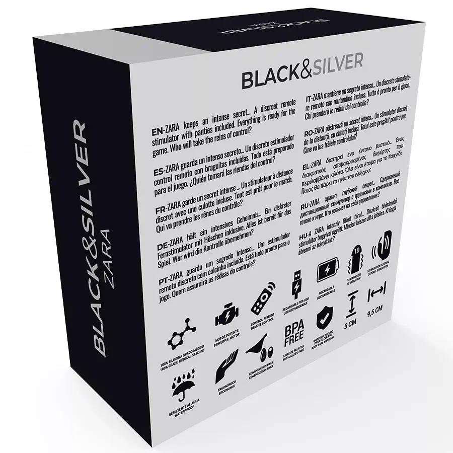 Vibrējošas biksītes black&silver ZARA ar tālvadību Photo 7