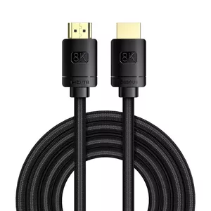 Baseus CAKGQL01 HDMI kabelis 3 m HDMI Type A (Standard) Melns, Sudrabs