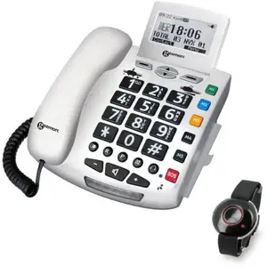 Landline Emergency Phone Geemarc SERENITIES with Voice Announcement