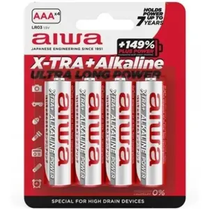 Uzlādējams bateriju bloks aiwa AB-AAALR03/4 — AAA (LR03) Ni‑MH, 4 šūnas