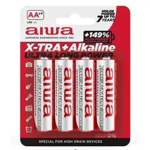 Single-use alkaline battery Aiwa X-TRA+ AA (LR06) 1.5 V, pack of 4