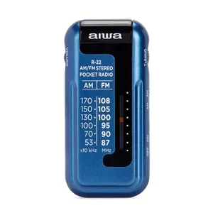 Aiwa R-22BL Personal Analog Radio AM/FM Blue