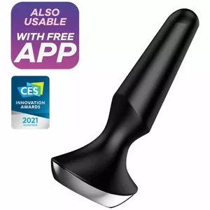 Butt plug Satisfyer Plug-ilicious 2 — silicone, length 135 mm, diameter 69.4 mm, black