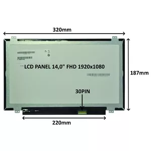 14,0" FHD LCD-панель SIL 1920x1080 30-контактная Матовая IPS