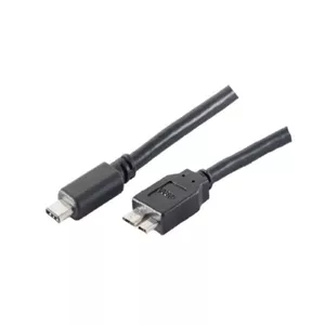 USB кабель S/CONN 77142-1.0 USB 3.2 Gen 2 1 м USB C Micro-USB B черный