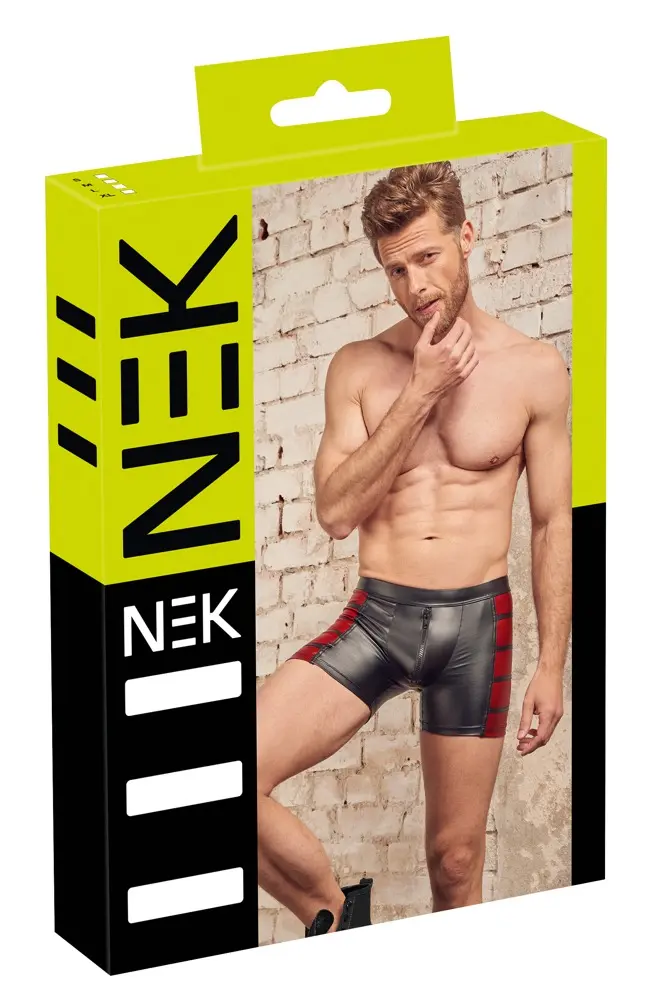 Vīriešu apakšbikses NEK 21328851731 melni/sarkani, izm
