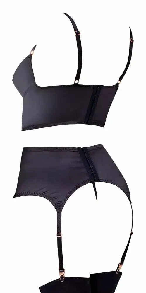 abierta fina Shelf Bra Set 85B/L Black Photo 6
