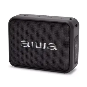 Mono portable speaker Aiwa BS-200BK, 6 W RMS, wireless, black, button volume