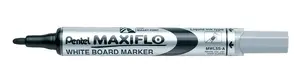 Маркер для белой доски Pentel Maxiflo MWL5S, круглый наконечник, черный, 12 штук