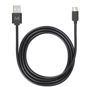 Mobilis 001278 USB kabelis 1 m USB A USB C/Lightning Melns