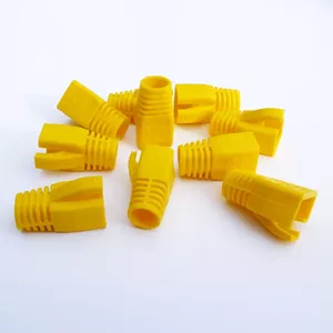 Защитный чехол RJ45 DATACOM 4396 жёлтый для CAT6A/CAT7, упаковка 10 шт.