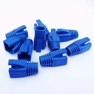 RJ45 uzgalis DATACOM 4393 zils — aizsarguzgalis RJ45 savienotājiem, saderīgs ar CAT6A/CAT7, 10 gab.