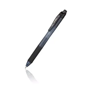Retractable gel pen PENTEL Energel X — black ink, translucent black barrel, pack of 12