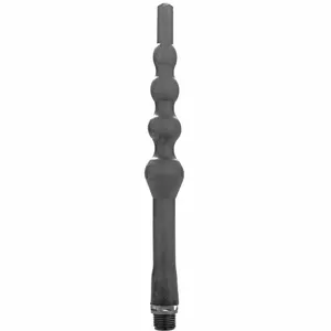 Anālā duša all black D-229334 — silikona uzgalis ar pērlītēm, 27 cm intīmajai higiēnai
