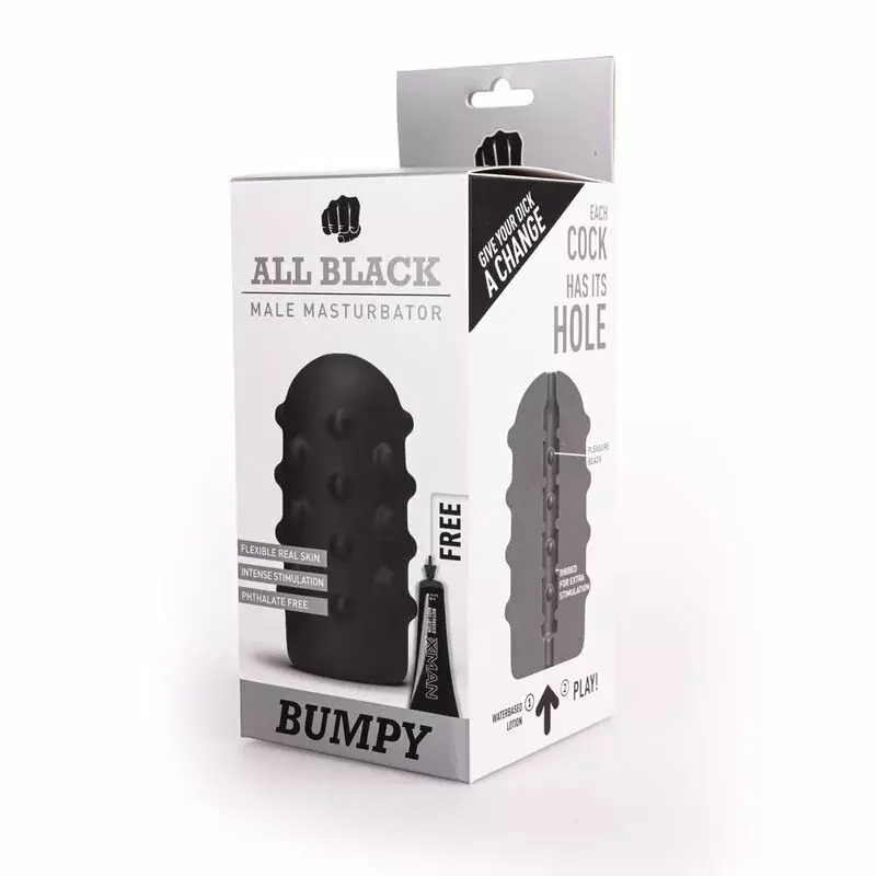 Мастурбатор All Black Bumpy D-229323 Photo 2