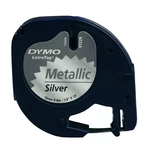 DYMO S0721730 этикеточная лента Черный на металлике