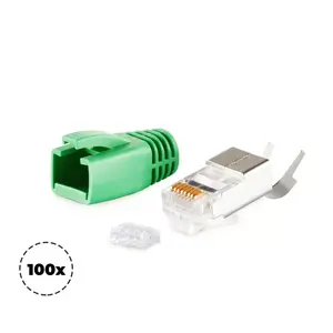 Vadu savienotājs RJ-45 ShiverPeaks BS72067-100G Zaļš
