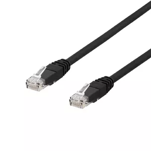 Networking cable Deltaco TP-61UV RJ-45 Cat6 1 m Black