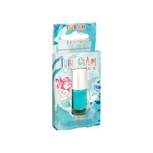 Nail Polish TUBAN Tubi Glam – Pearl Turquoise, 1 pc, turquoise coloring