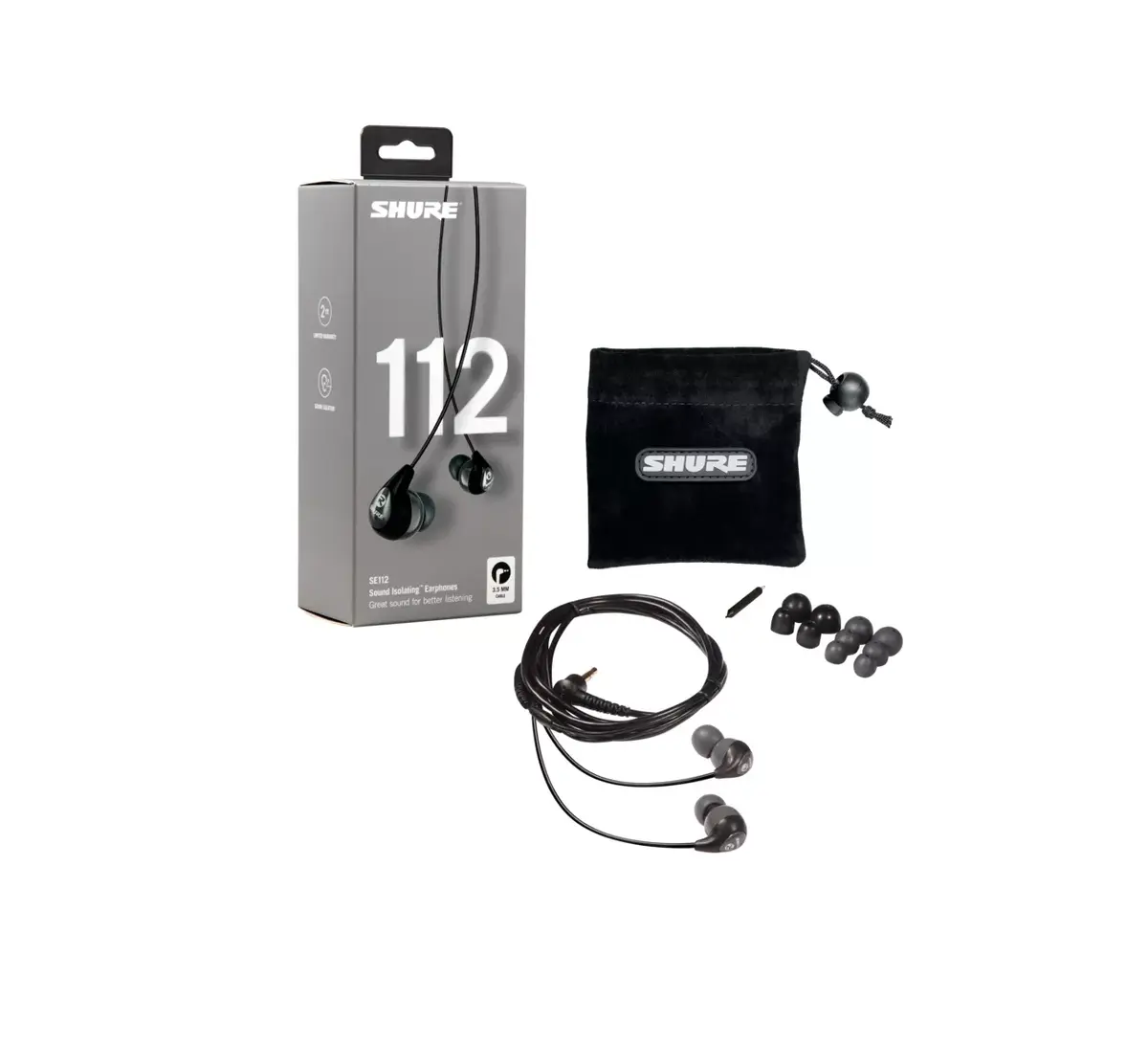 Внутриканальные наушники Shure SE112-GR Photo 2