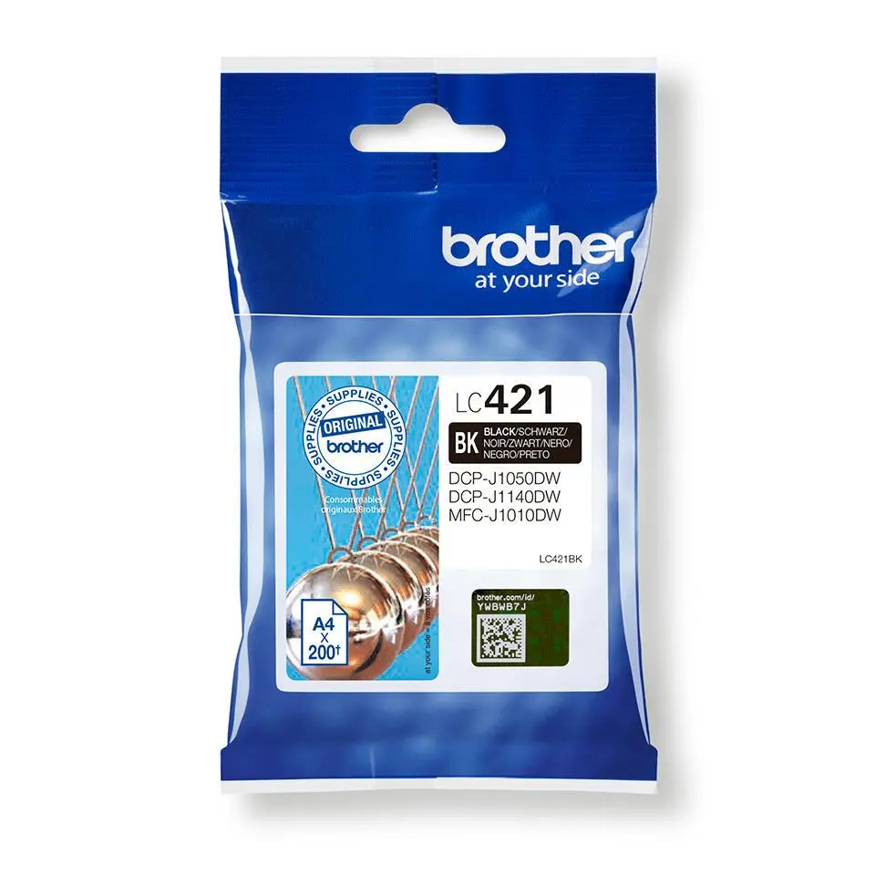 Kārtridžs Brother LC-421BK Melns, LC-421BK, 4977766810364