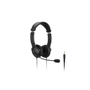 Kensington Classic 3.5mm Headset with Mic and Volume Control Binaural Wired Supraaural Black 1.8 m Boom Microphone