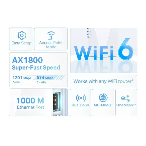 Tīkla raidītājs un uztvērējs TP-Link AX1800 Wi-Fi 6 Photo 3