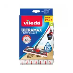Mop pad VILEDA 167720, replacement mop pads, 2 pieces, white, 350 x 140 mm