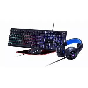 Gaming keyboard with mouse GEMBIRD GGS-UMGL4-02 — full-size USB QWERTY US English, black, LED backlight