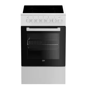 Beko FSM57100GW кухонная плита Отдельностоящая плита для готовки Керамический Черный, Белый