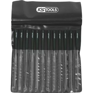 Набор надфилей ks tools 140.3050 — 12 предметов с пластиковыми ручками