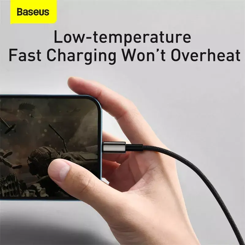 3-in-1 USB kabelis Baseus Tungsten Gold Photo 14