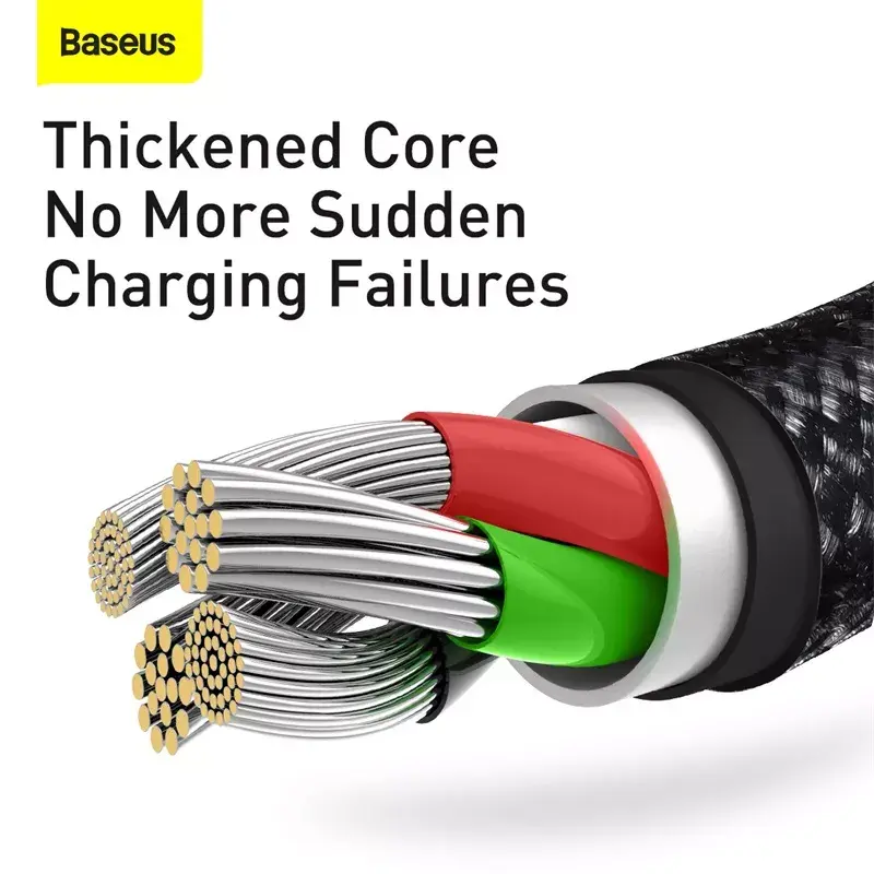 3-in-1 USB kabelis Baseus Tungsten Gold Photo 15