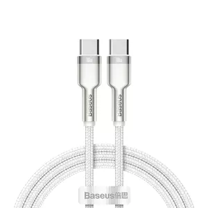 USB кабель Baseus 6953156202375 USB 2.0 2 м USB C Серебристый Белый